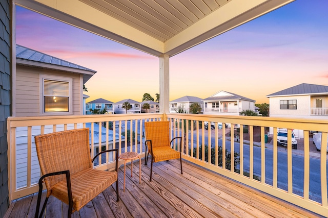 view of deck at dusk