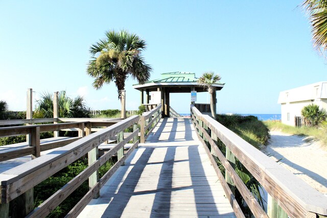 view of community featuring a water view