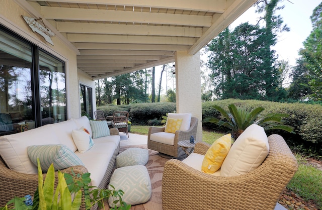 view of patio / terrace featuring outdoor lounge area