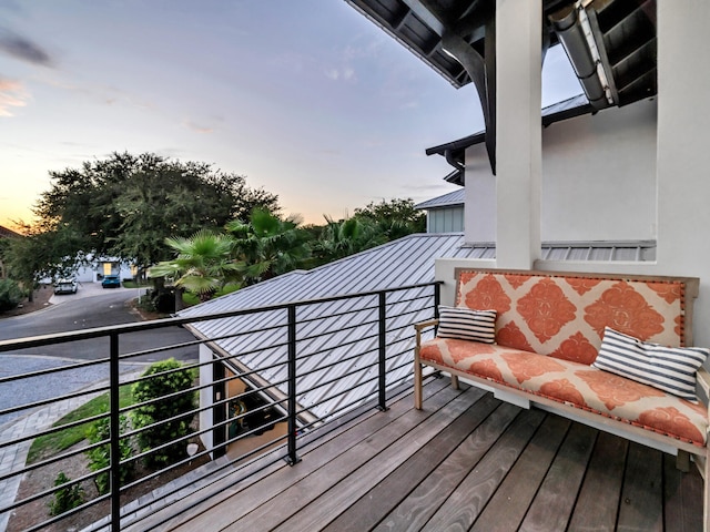 view of deck at dusk