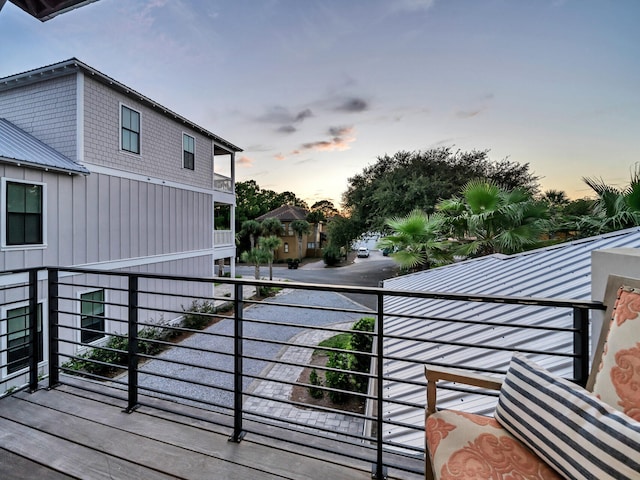 view of deck at dusk