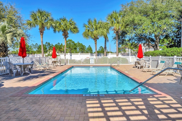 view of pool with a patio