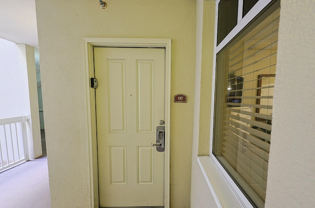 view of doorway to property