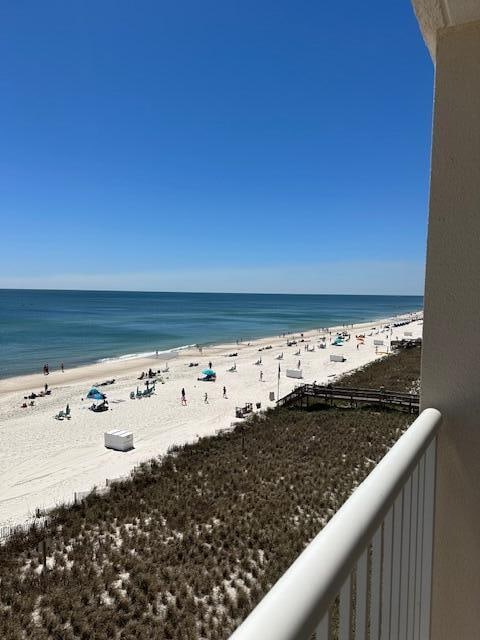 water view with a view of the beach