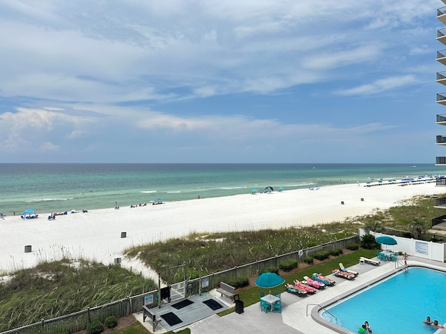 water view with a beach view