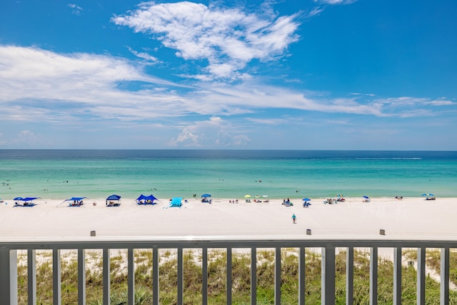 water view featuring a beach view