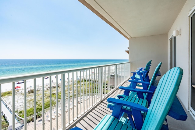 1111 Santa Rosa Blvd Unit 604, Fort Walton Beach, FL 32548 - balcony with a water view and a beach view
