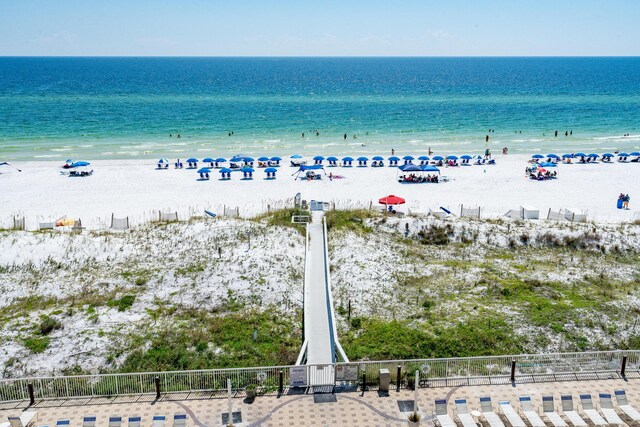 1111 Santa Rosa Blvd Unit 604, Fort Walton Beach, FL 32548 - view of water feature with fence and a view of the beach