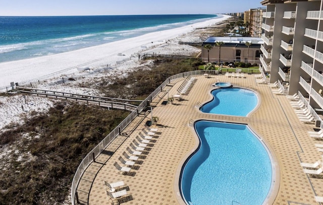 1111 Santa Rosa Blvd Unit 604, Fort Walton Beach, FL 32548 - community pool with a water view and a view of the beach