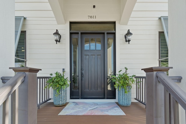 view of doorway to property