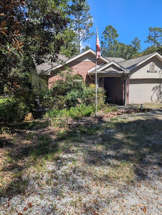 view of front of house featuring a garage