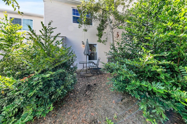 view of side of property featuring a patio area