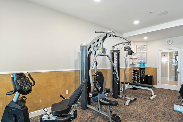 view of exercise room