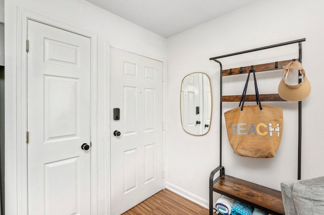 foyer featuring hardwood / wood-style flooring