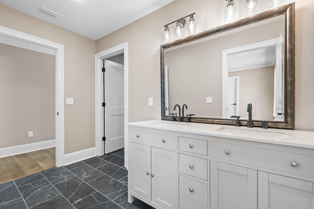 bathroom with vanity