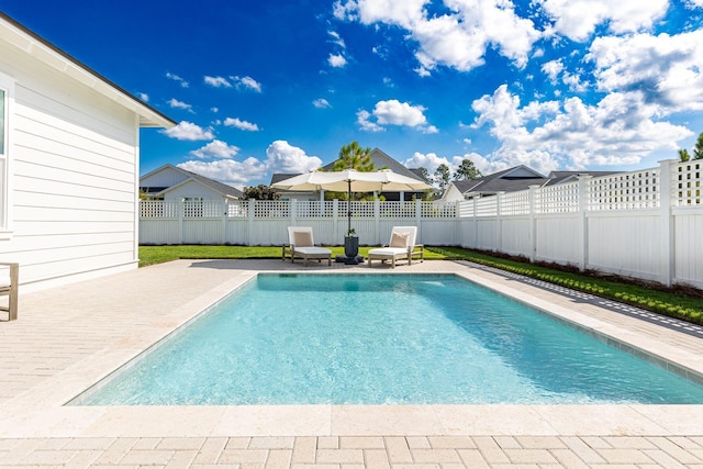 view of pool with a patio