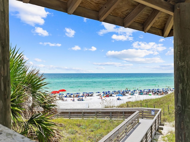 water view with a beach view