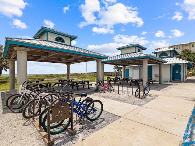 view of community with a gazebo