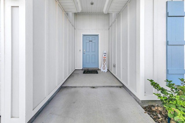 view of doorway to property