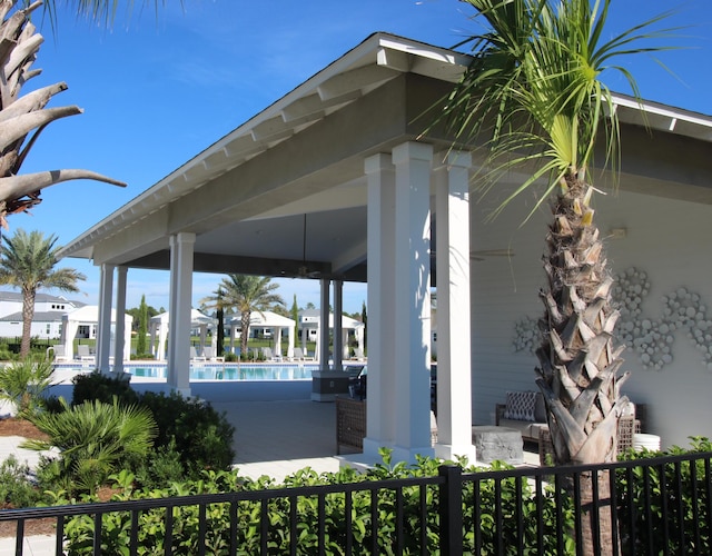 view of patio with a community pool