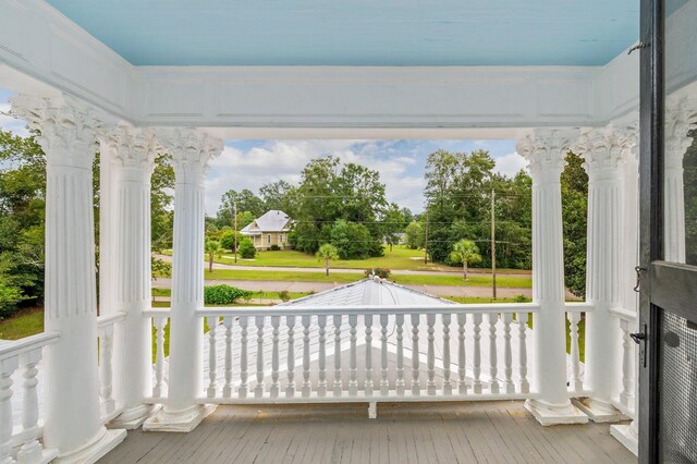 view of wooden terrace