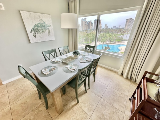5002 S Sandestin Blvd # 6322, Miramar Beach, FL 32550 - tiled dining room with a view of skyline and baseboards