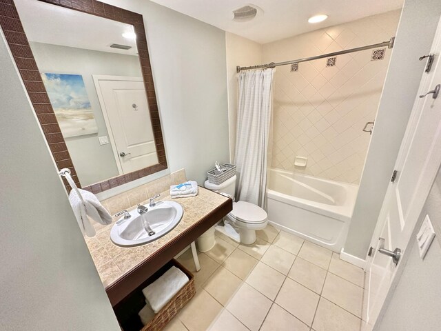5002 S Sandestin Blvd # 6322, Miramar Beach, FL 32550 - full bathroom featuring shower / tub combo with curtain, tile patterned flooring, and vanity