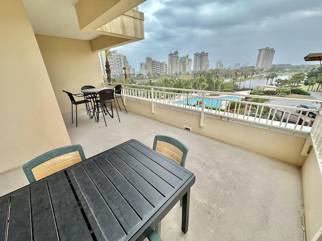 5002 S Sandestin Blvd # 6322, Miramar Beach, FL 32550 - patio / terrace with outdoor dining area and a city view