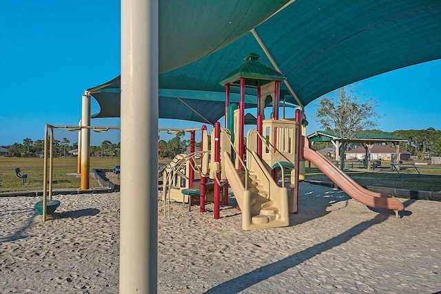 view of jungle gym