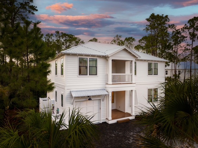 view of front of home featuring a garage