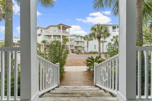 balcony with a residential view