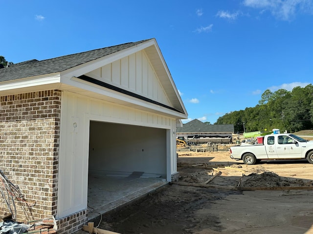 view of home's exterior featuring a garage