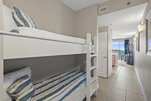 view of tiled bedroom