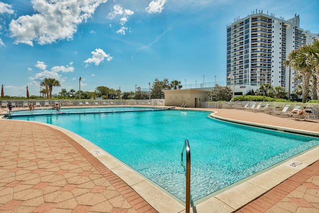 view of pool with a patio area