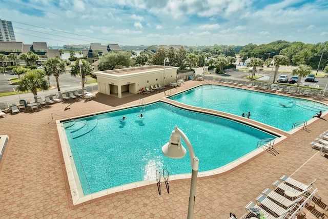 view of pool with a patio