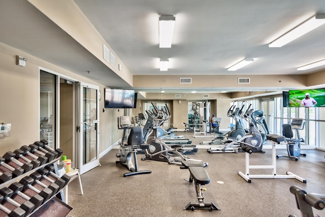 view of exercise room