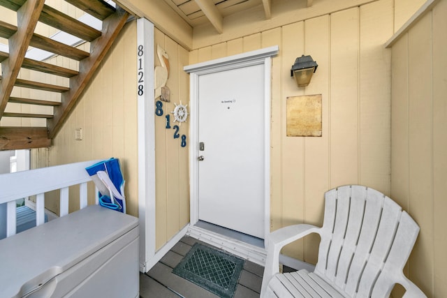 view of doorway to property