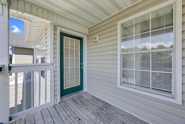 view of doorway to property