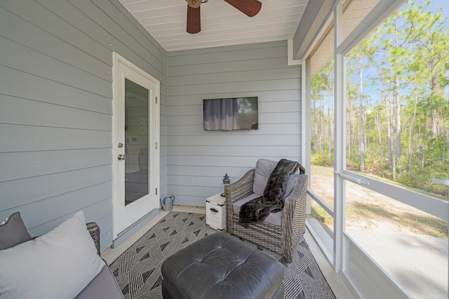 sunroom / solarium with wood ceiling