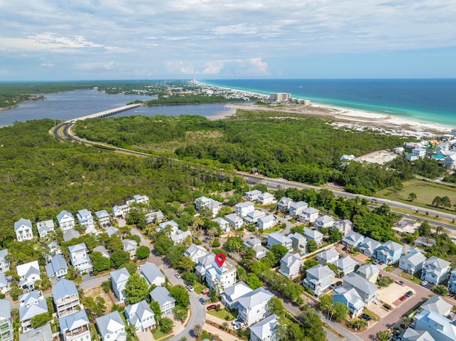 394 Grande Pointe Cir, Inlet Beach, FL 32461 - aerial perspective of suburban area with a nearby body of water
