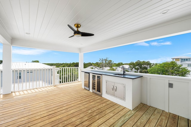 394 Grande Pointe Cir, Inlet Beach, FL 32461 - wooden terrace featuring a sink