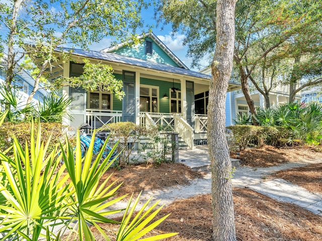 view of front of home with a porch