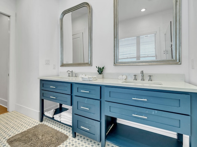 bathroom with vanity