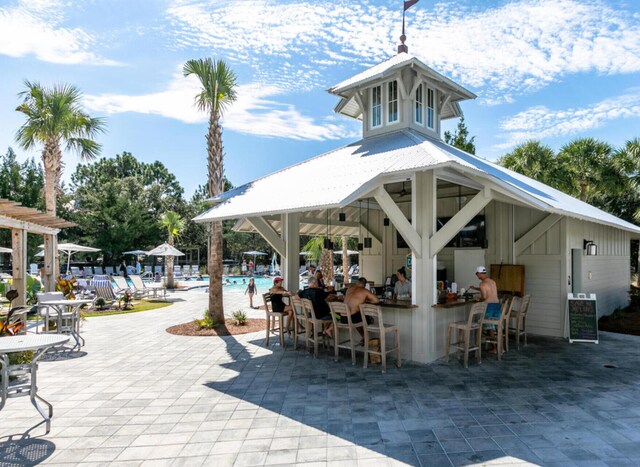 147 Silver Laurel Way, Santa Rosa Beach, FL 32459 - surrounding community featuring a gazebo, a patio, outdoor dry bar, and a pool