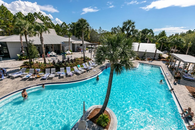 view of pool with a patio area