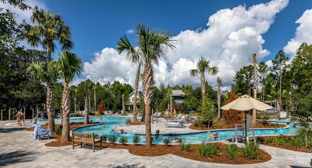 147 Silver Laurel Way, Santa Rosa Beach, FL 32459 - view of property's community with a pool and a patio area