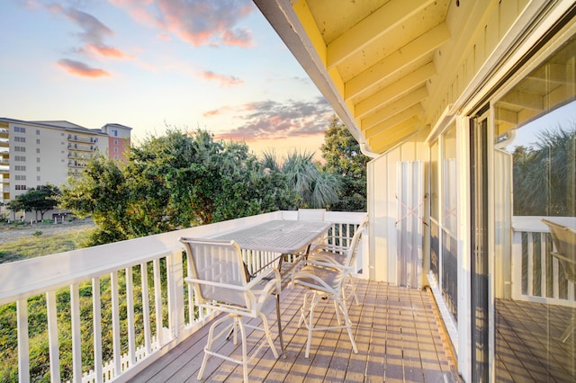 view of deck at dusk