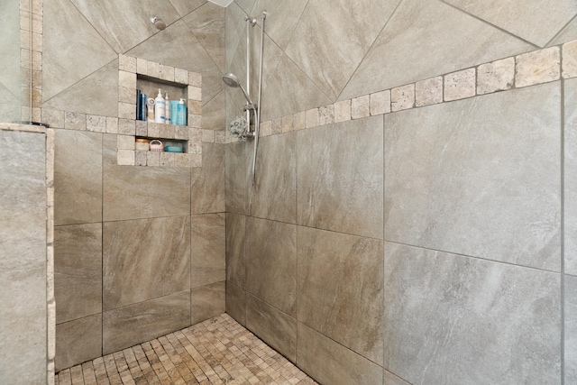 details featuring a tile shower