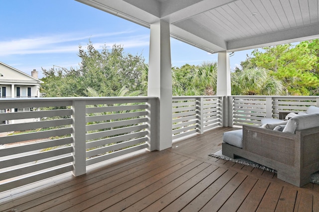 view of wooden deck