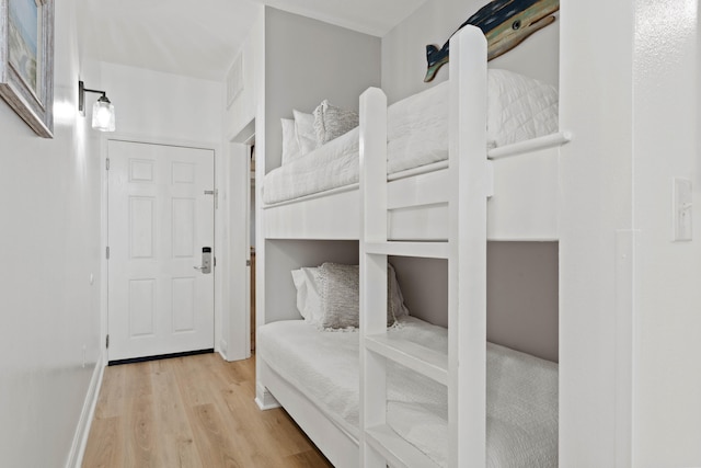 bedroom featuring light hardwood / wood-style floors